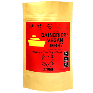 Bainbridge Vegan Jerky - Lil' Heat Vegan Beef Jerky, 3 oz (Pack of 3)